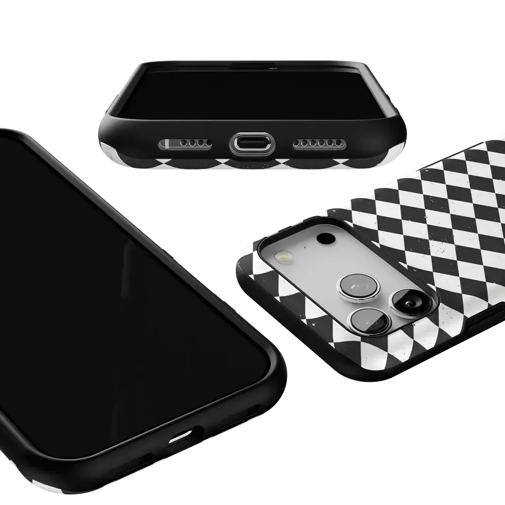 Salem's Hex | Black & White Checkered Case