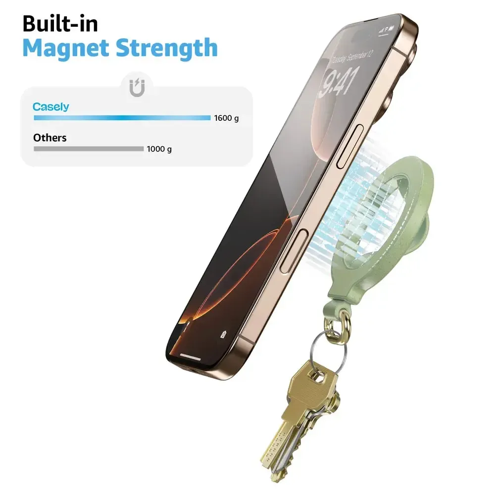 Kiwi Kiss | Matcha Green Shimmer MagRing+ with Keychain