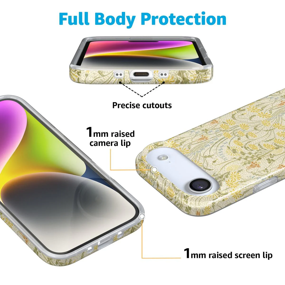 Boho Blooms | Golden Floral Case