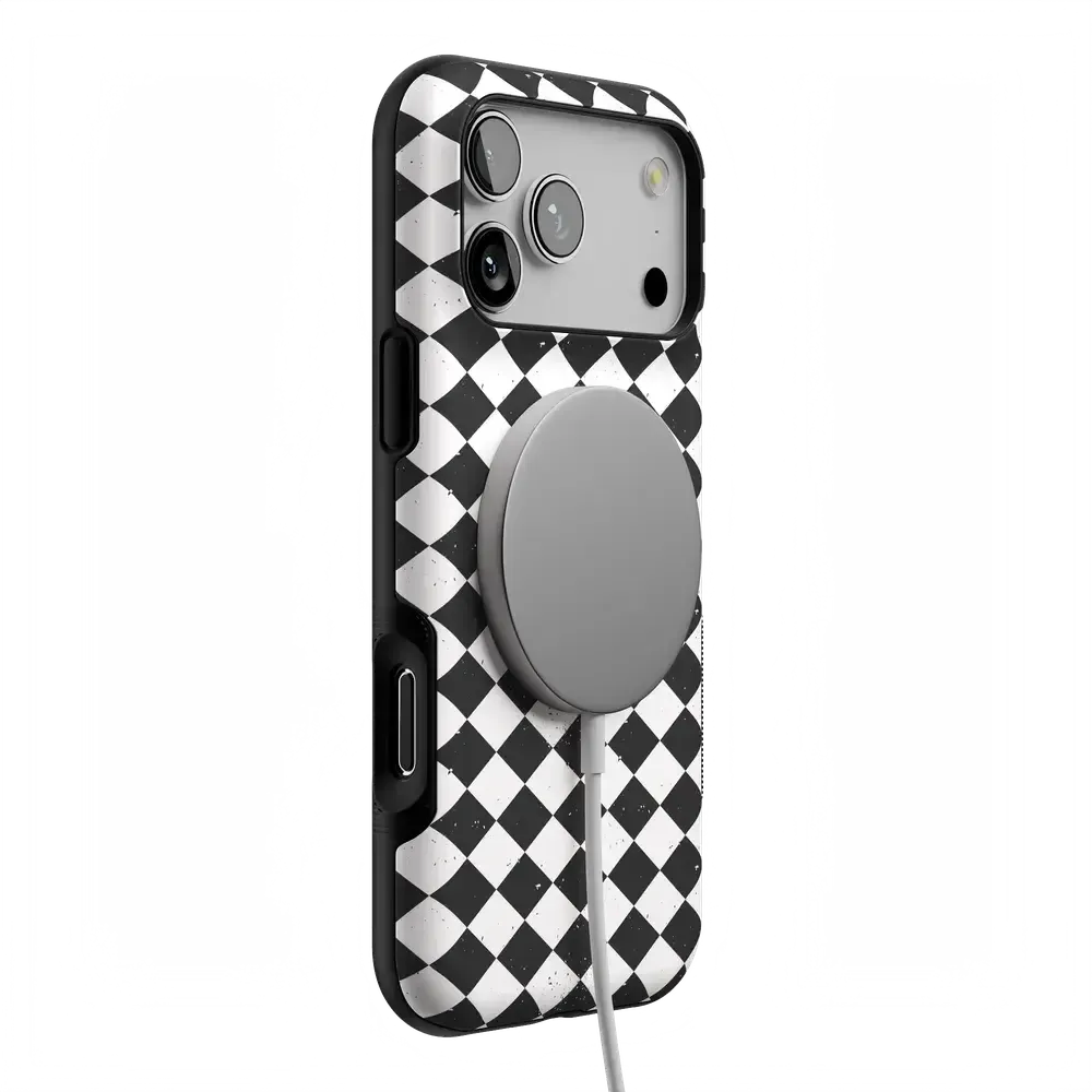 Salem's Hex | Black & White Checkered Case