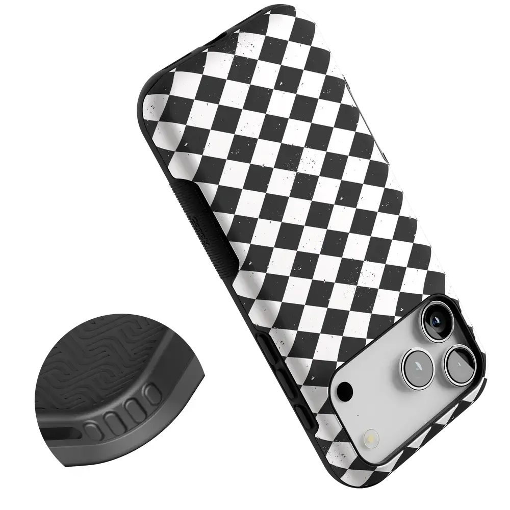 Salem's Hex | Black & White Checkered Case