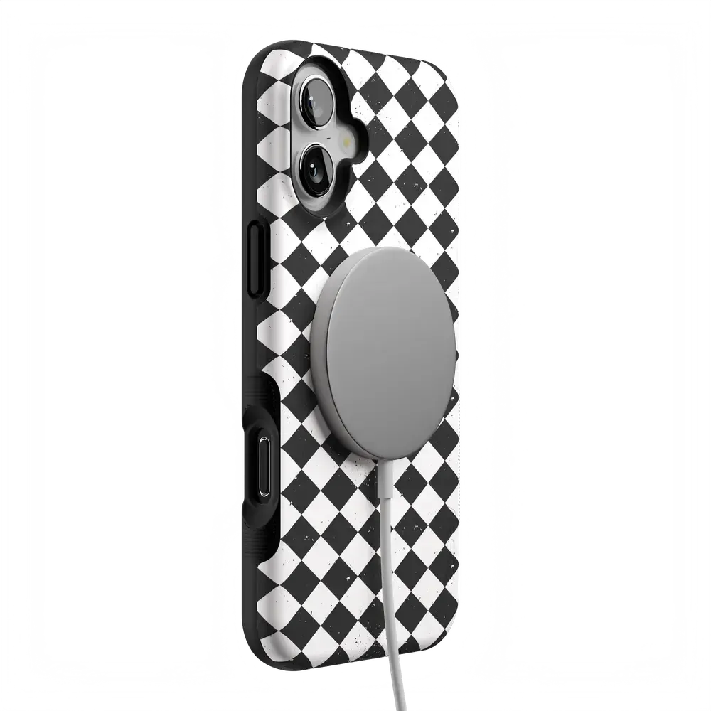 Salem's Hex | Black & White Checkered Case