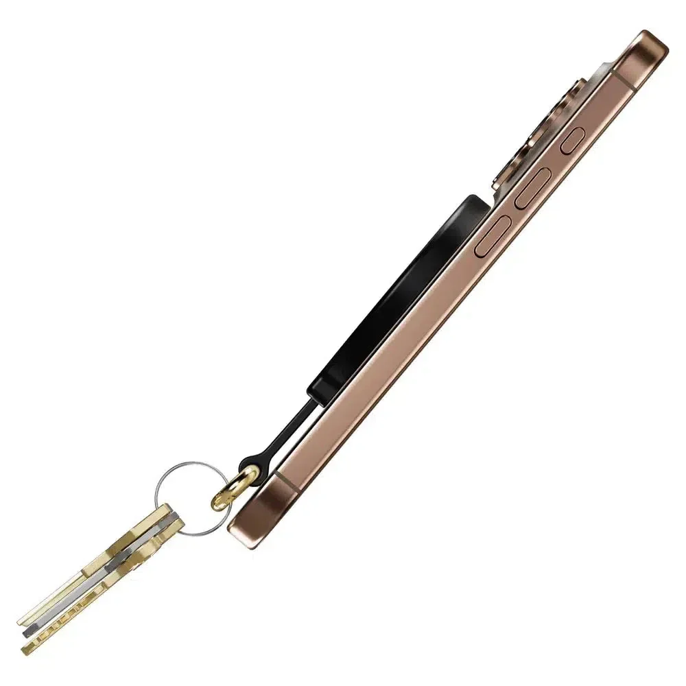 MagRing+ | Black Magnetic Adjustable Phone Ring with Keychain