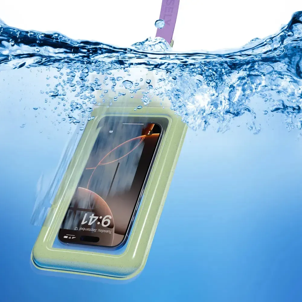 AquaBuddy | Kiwi Kiss Matcha Green Shimmer Waterproof Phone Pouch