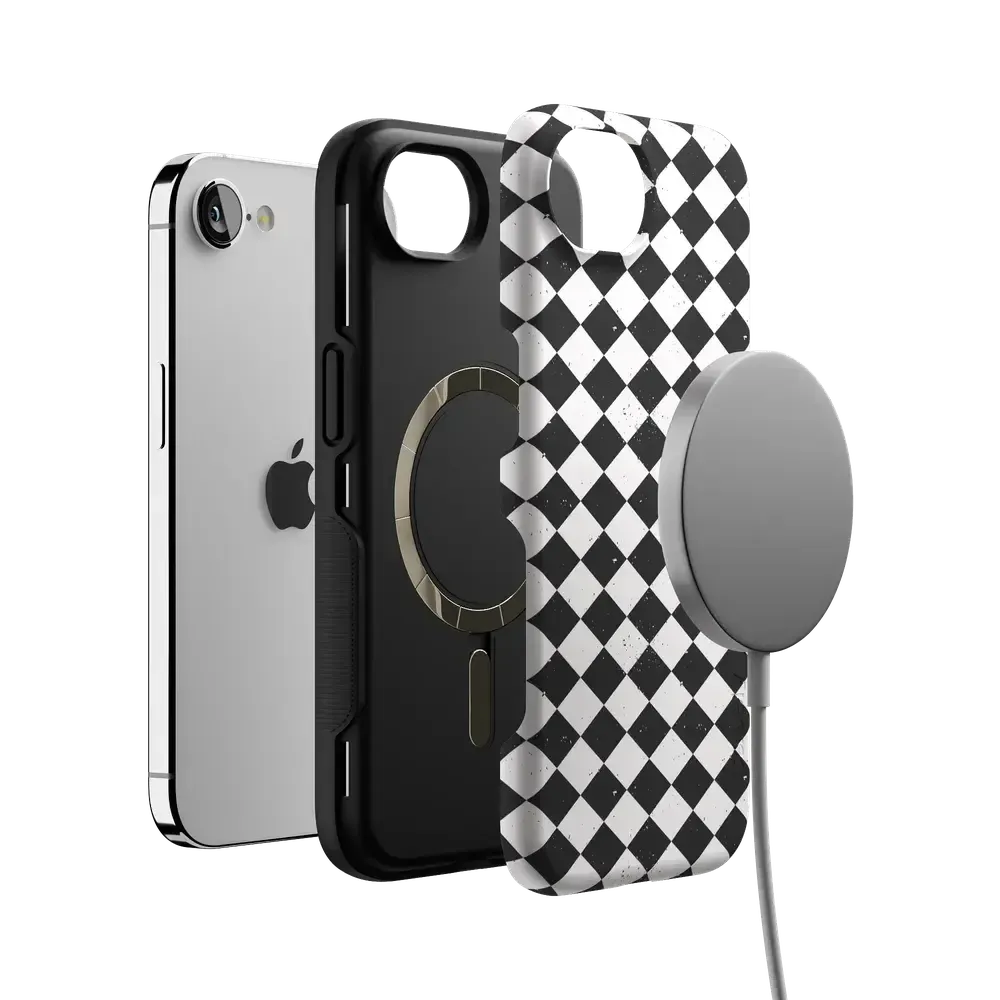 Salem's Hex | Black & White Checkered Case