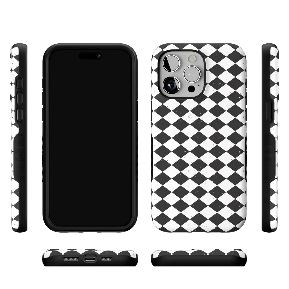 Salem's Hex | Black & White Checkered Case