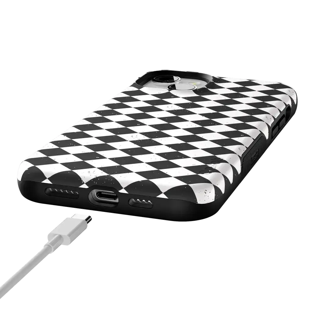 Salem's Hex | Black & White Checkered Case