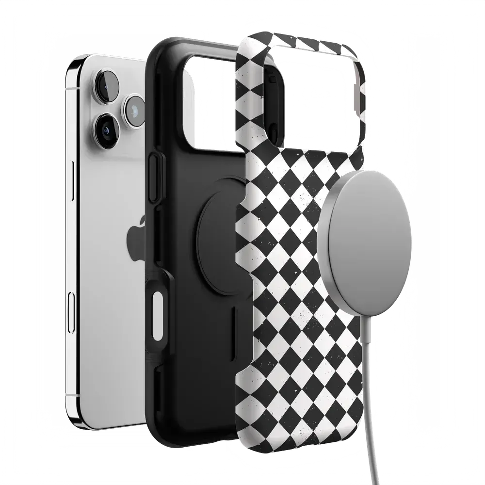 Salem's Hex | Black & White Checkered Case