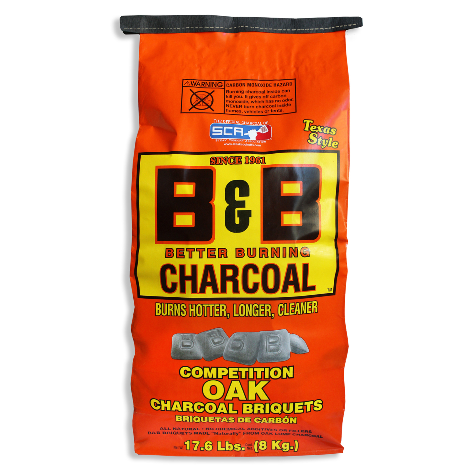 B&B Charcoal All Natural Oak Hardwood Charcoal Briquettes 17.6 lb