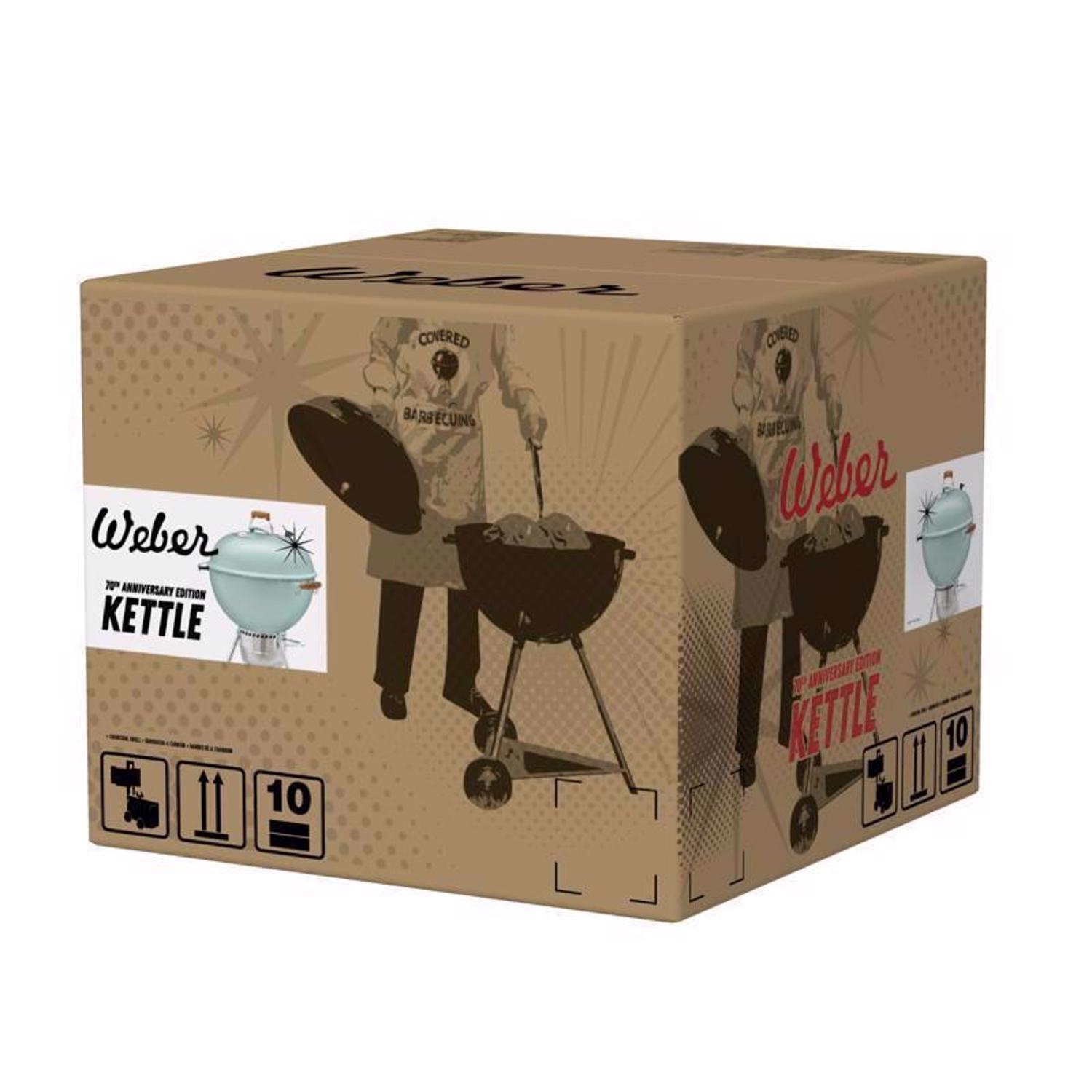 Weber 22 in. 70th Anniversary Kettle Charcoal Grill Rock N Roll Blue