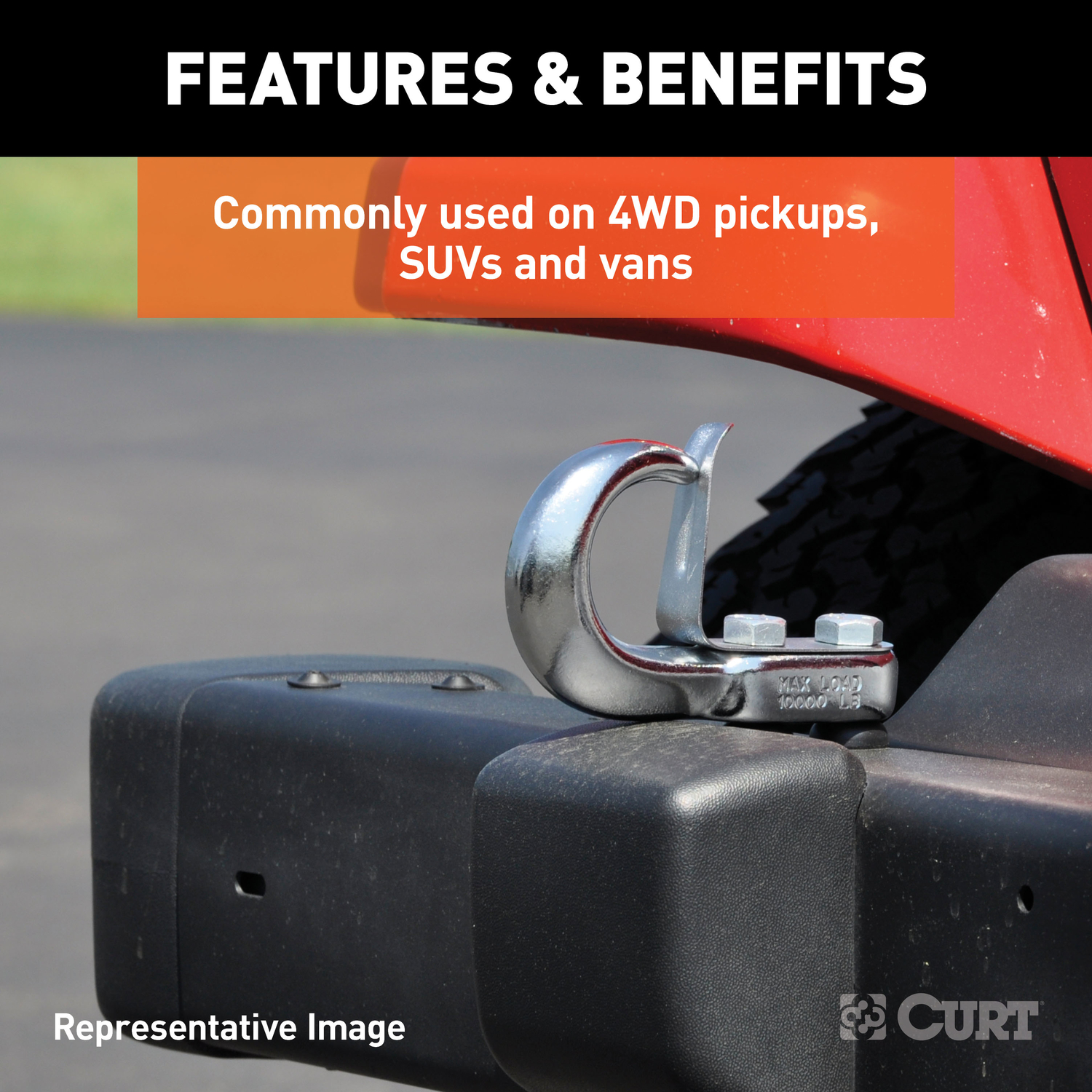 CURT 10000 lb. cap. Tow Hook