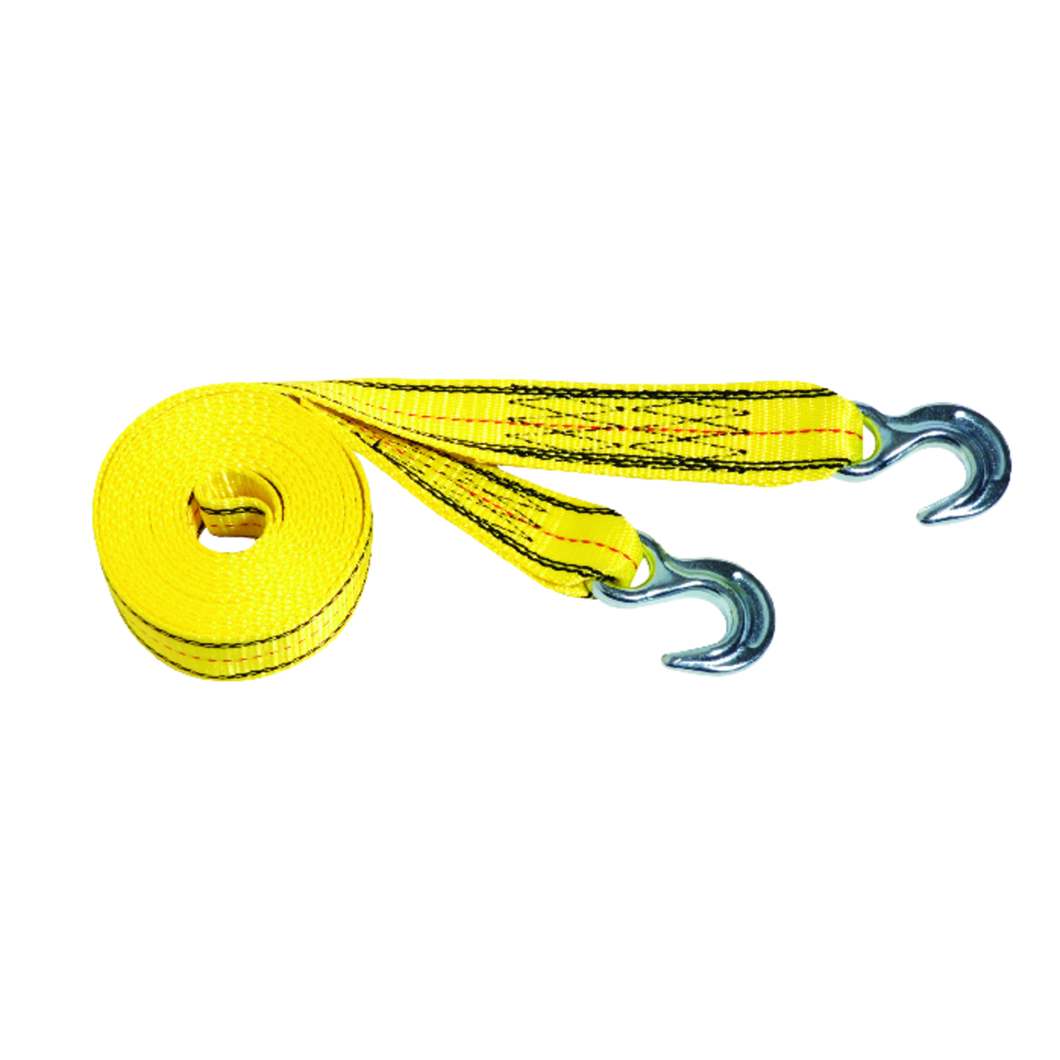 ProGrip 2 in. W X 15 ft. L Black/Yellow Tow Ropes with Hooks 1 pk