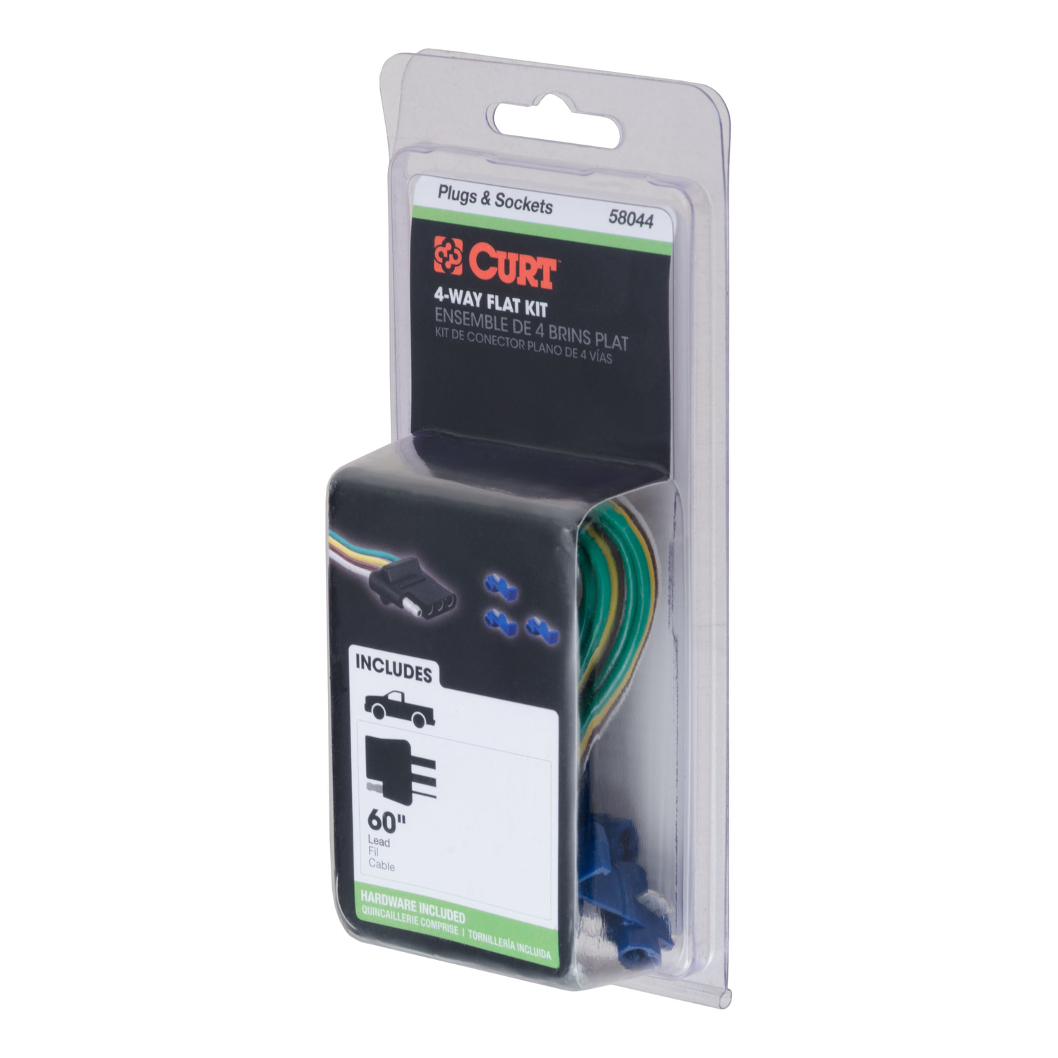 CURT 4 Flat Connector Socket 60 in.