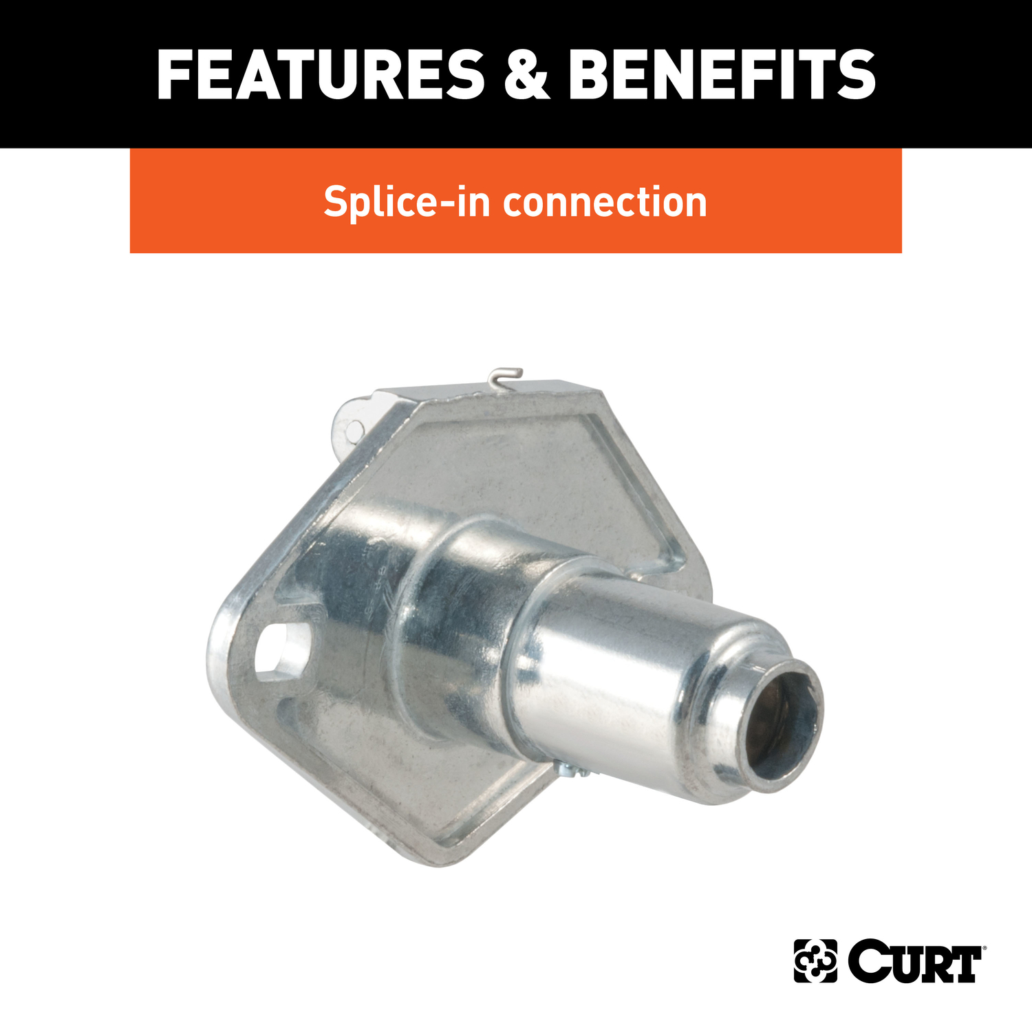 CURT 6 Round Connector Socket 2.38 in.