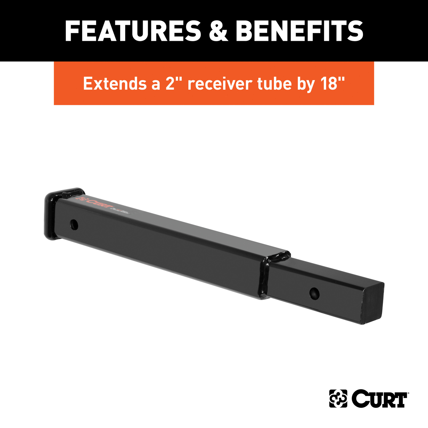 CURT 3500 lb. cap. Receiver Tube Extender