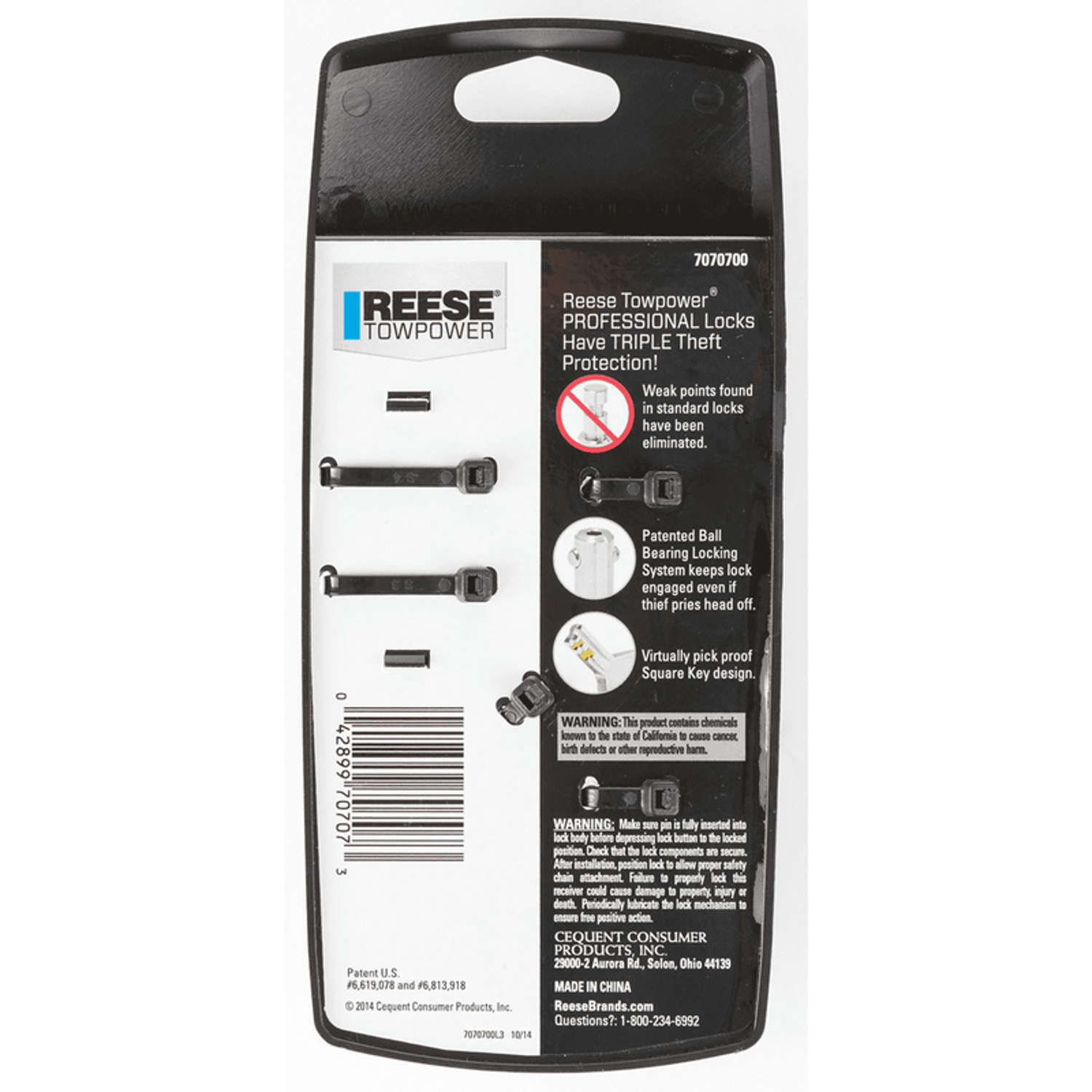 Reese Towpower 5/8 in. Towing Receiver Lock