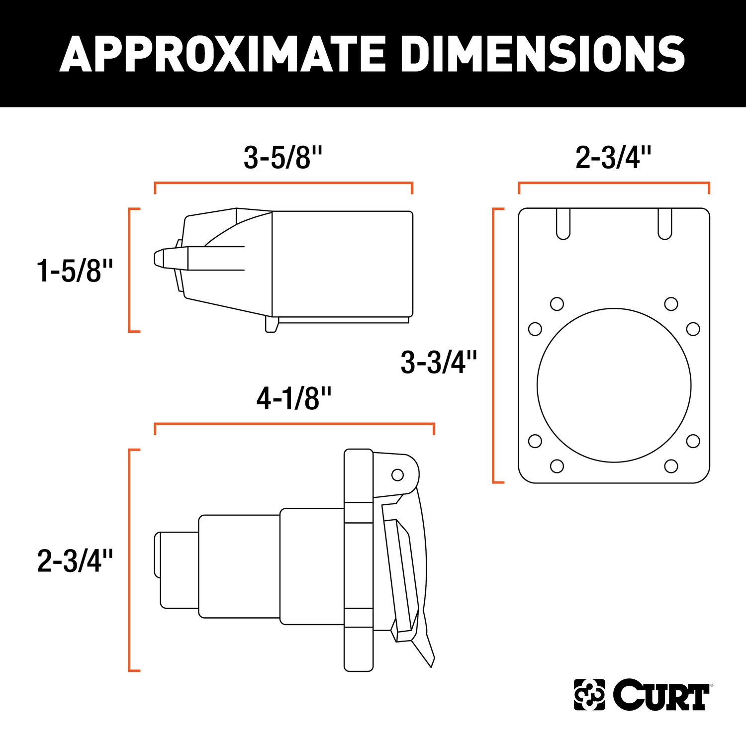 CURT 7 Way RV Blade Connector