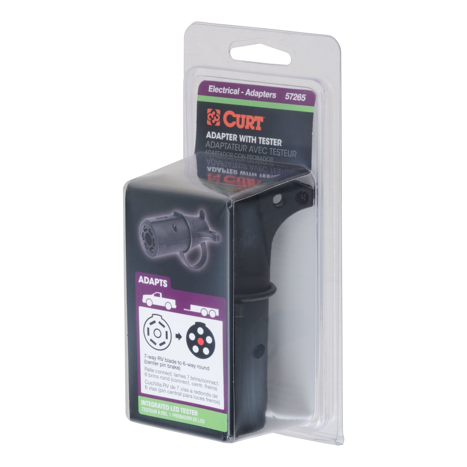 CURT 7 Blade to 6 Round Trailer Adapter 4 in.