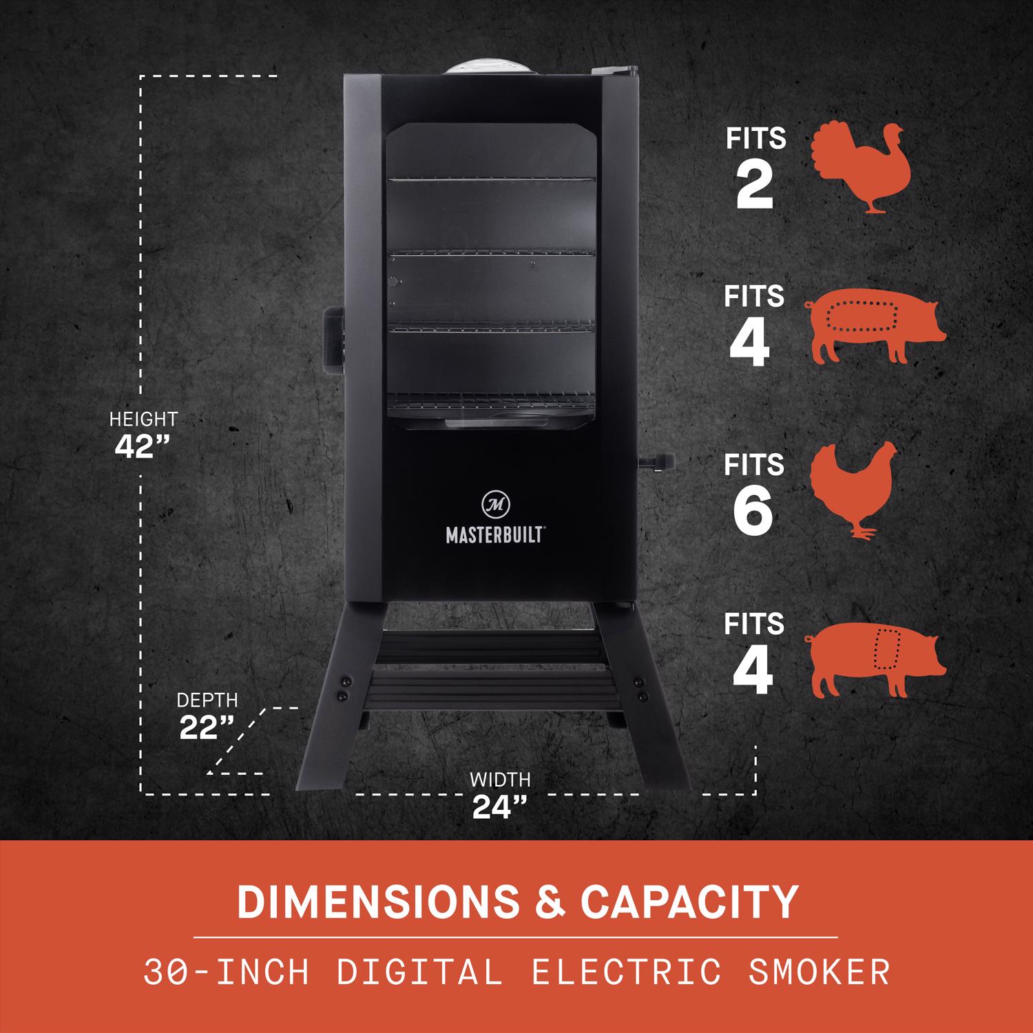 Masterbuilt Digital Wood Chips Vertical Smoker Black