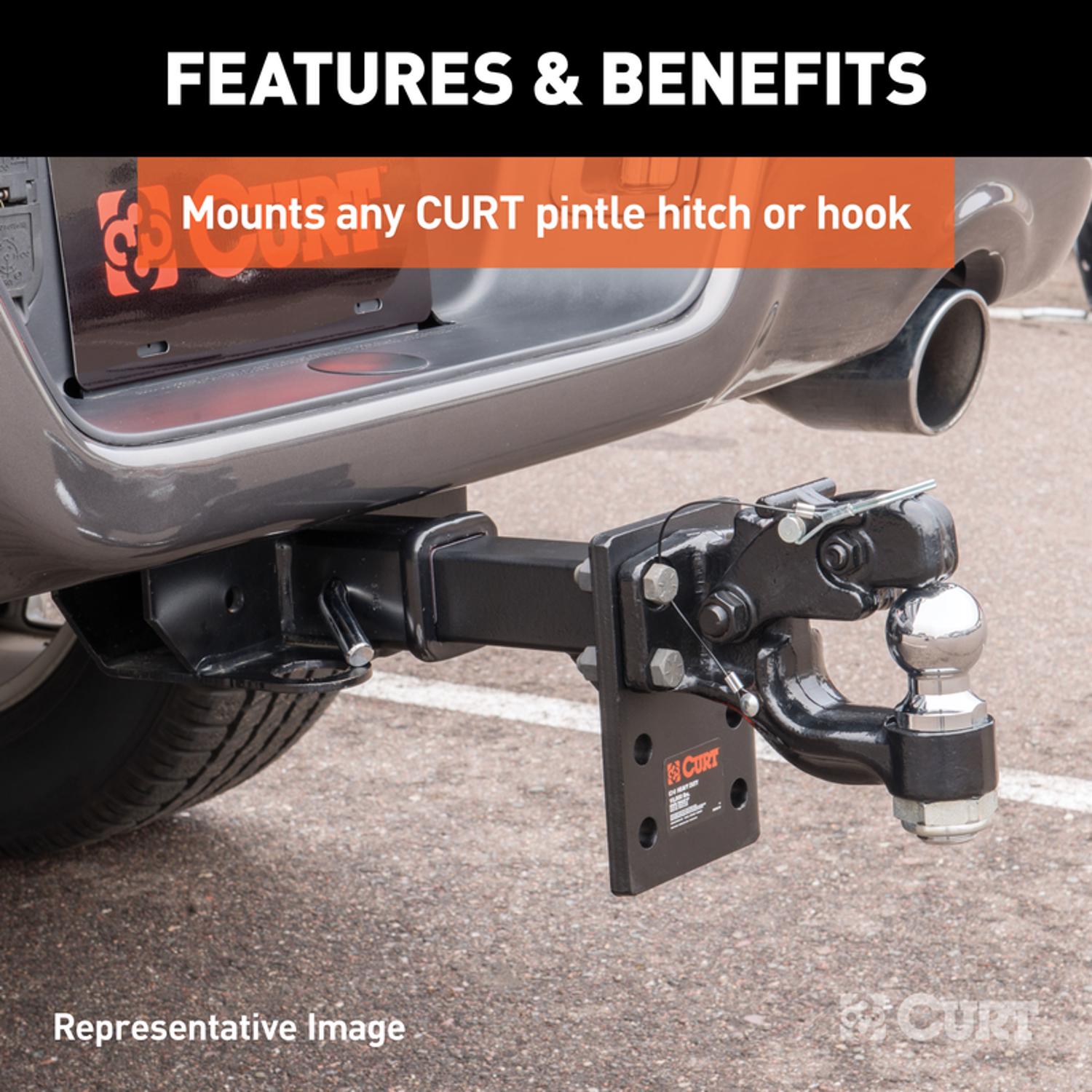 CURT 18000 lb. cap. Pintle Mounting Plate