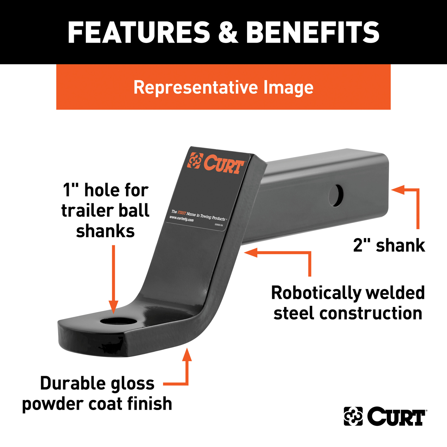 CURT 7500 lb. cap. Ball Mount