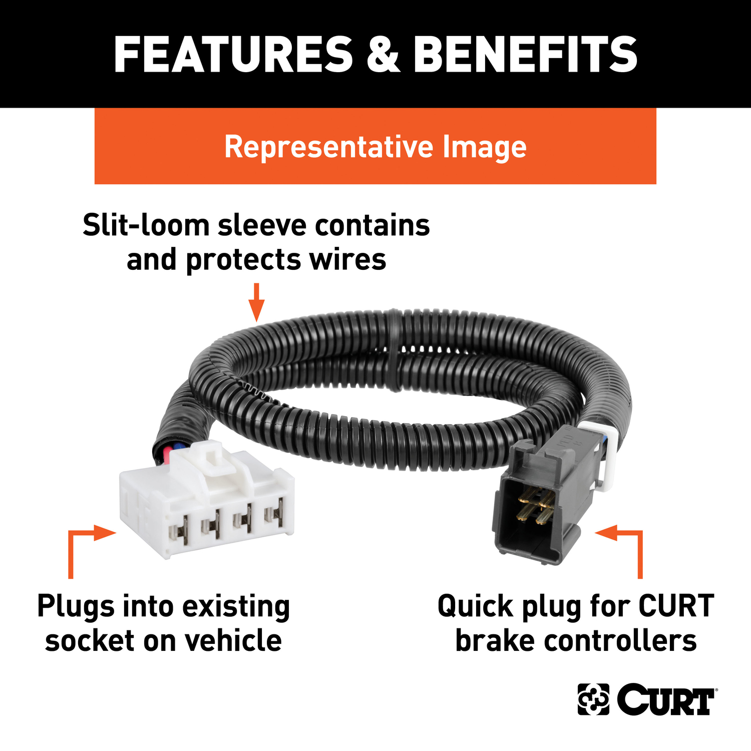 CURT Female Brake Control Harness