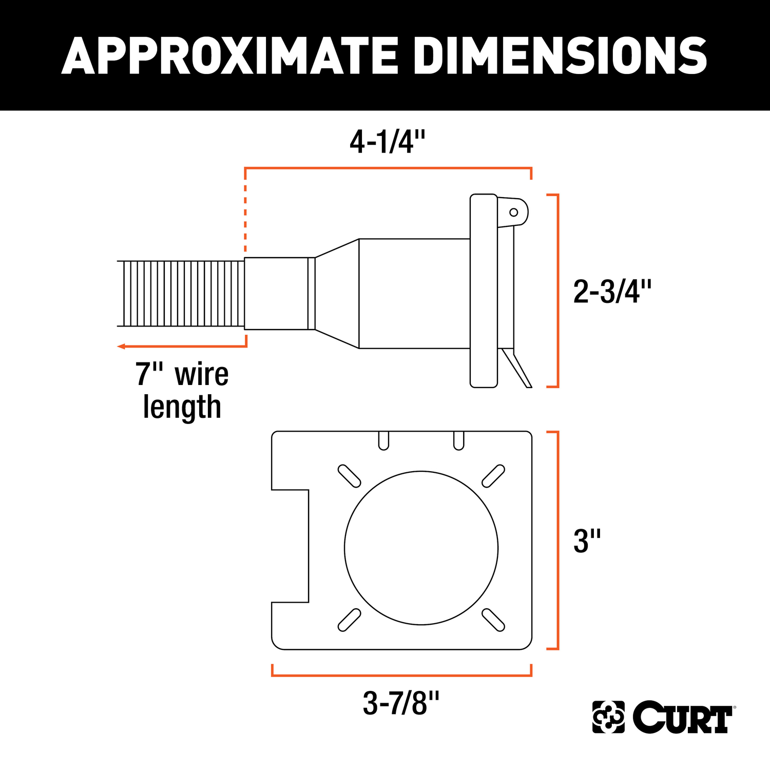 CURT 4 Flat and 6 Round Connector Kit