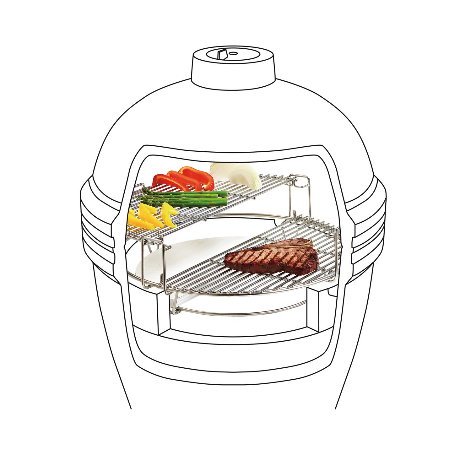 Kamado Joe 18 in. Classic I Charcoal Kamado Grill and Smoker Red