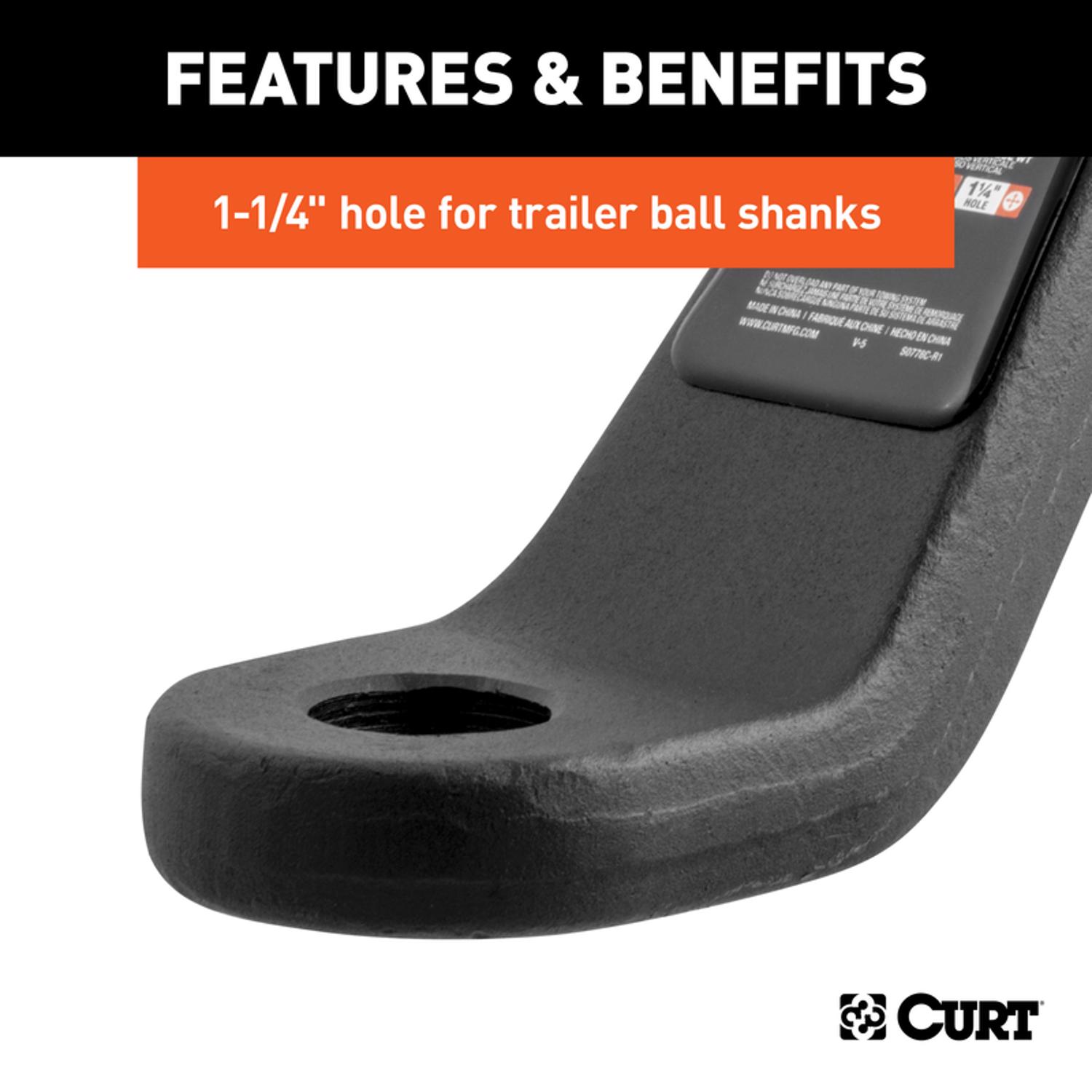CURT 20000 lb. cap. 1.25 in. Ball Mount