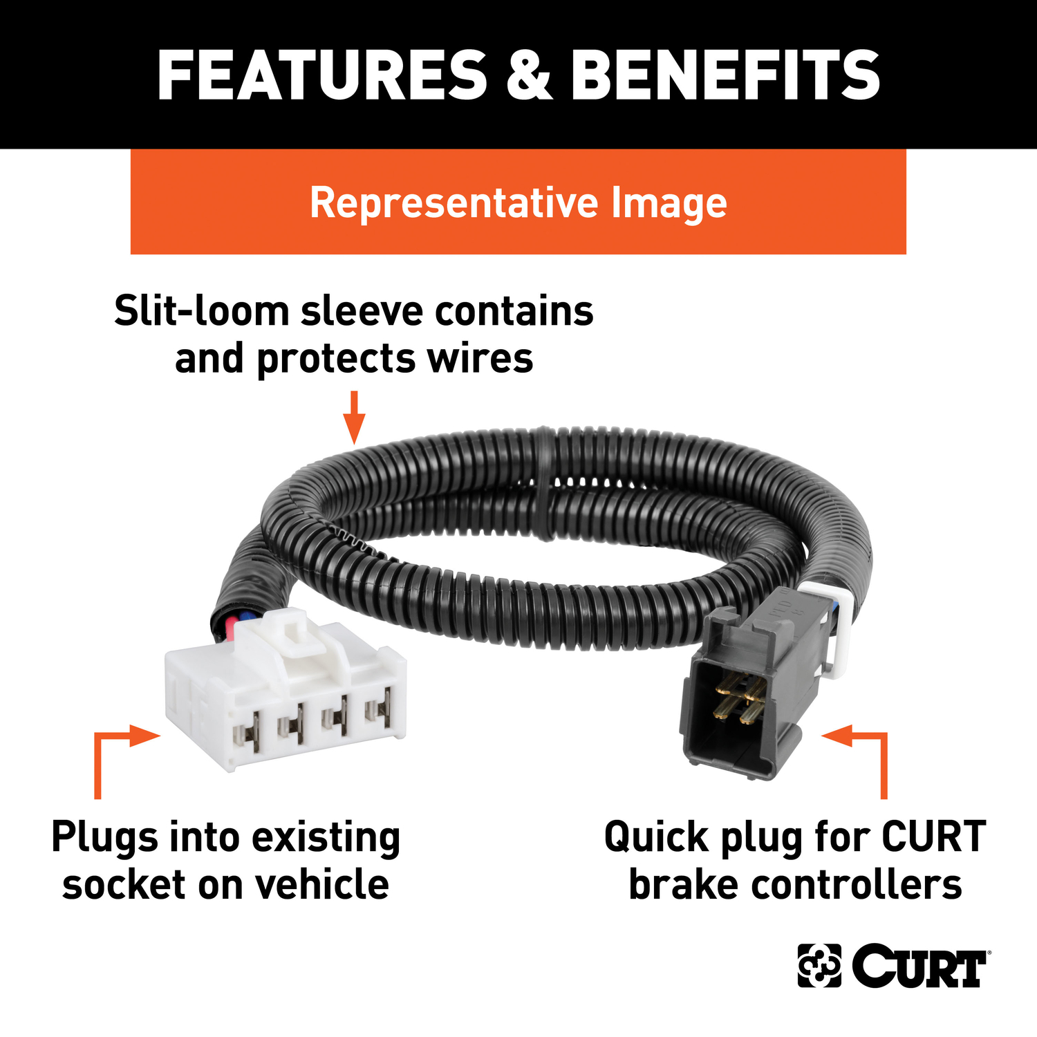 CURT Female Brake Control Harness