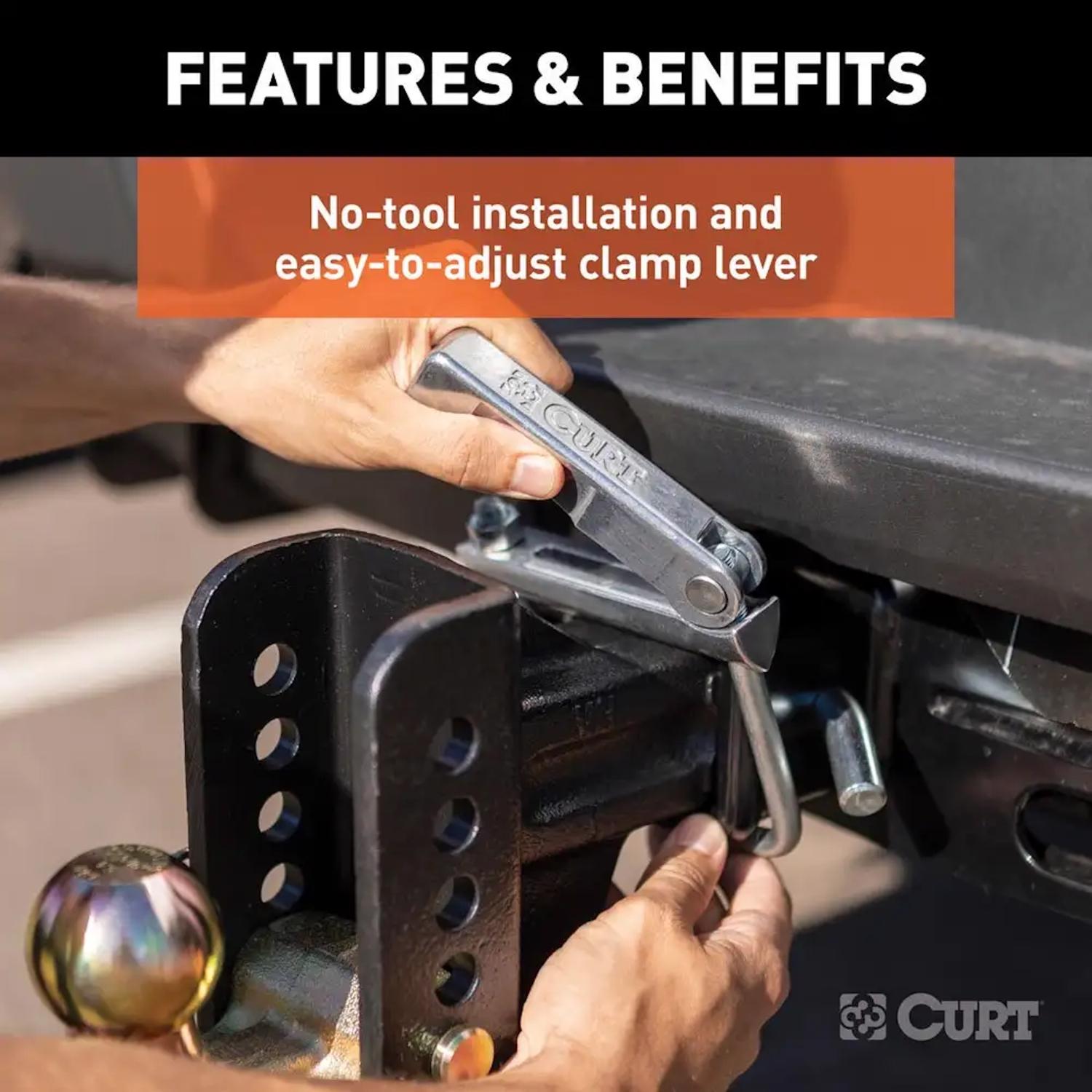 Curt Anti-Rattle Hitch Clamp