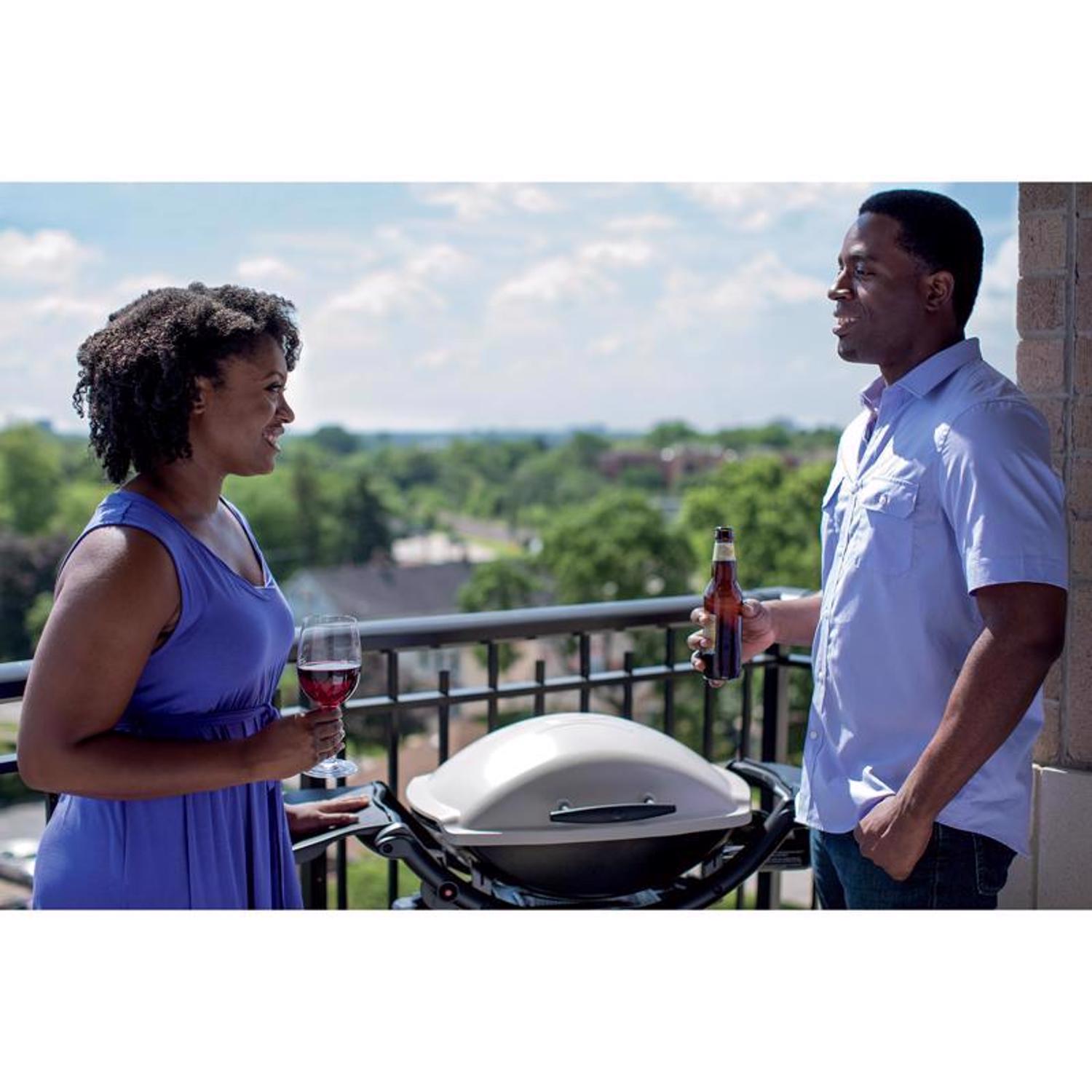 Weber Q2000 1 Burner Liquid Propane Grill Titanium