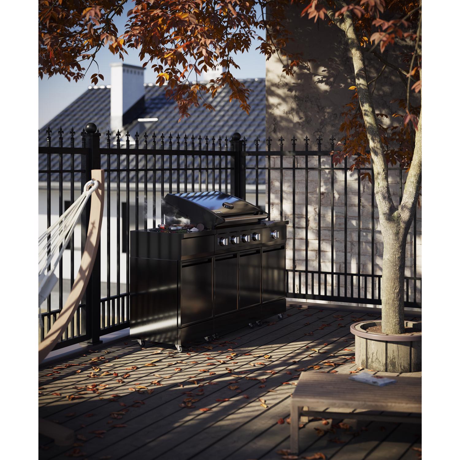 TYTUS 4 Burner Liquid Propane Grill Black