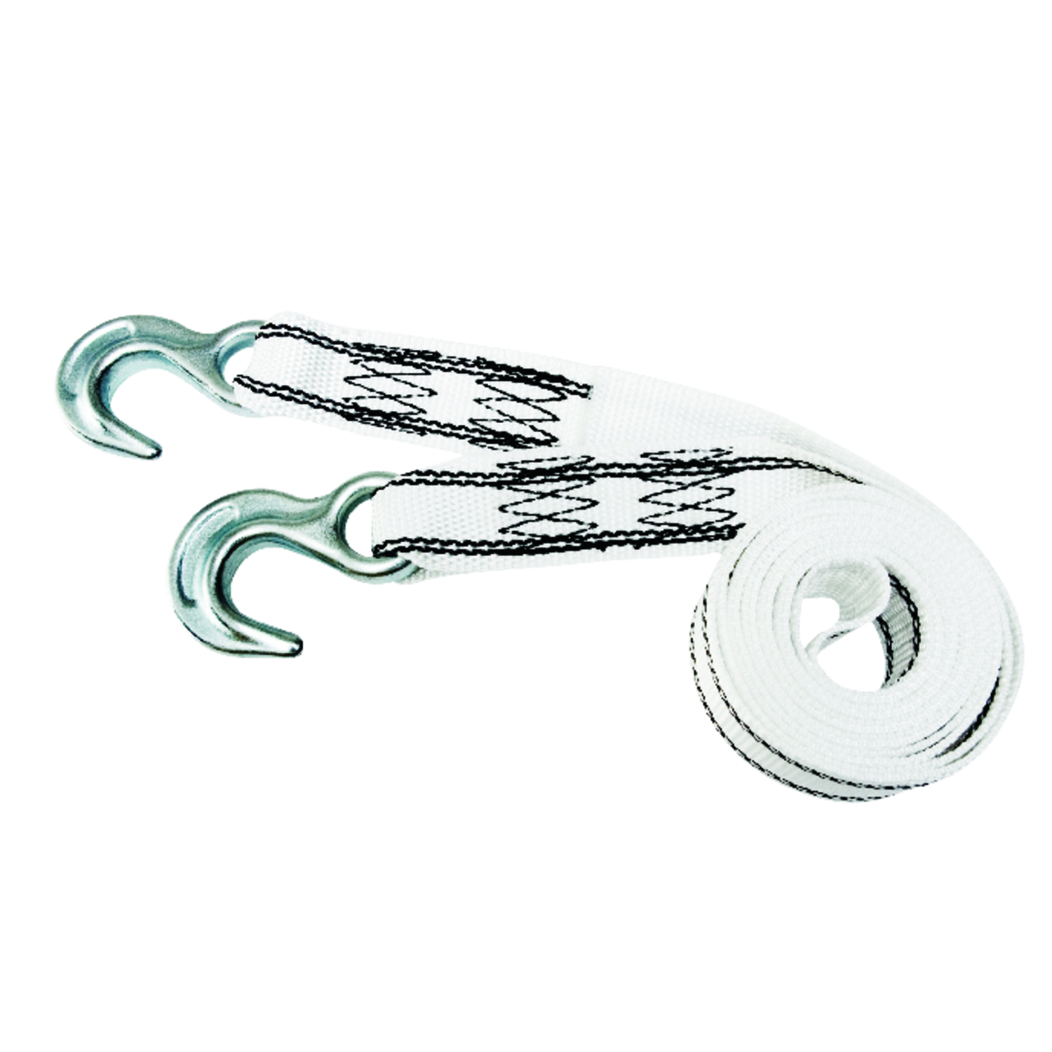 ProGrip 1-3/4 in. W X 10 ft. L White Tow Ropes with Hooks 1 pk