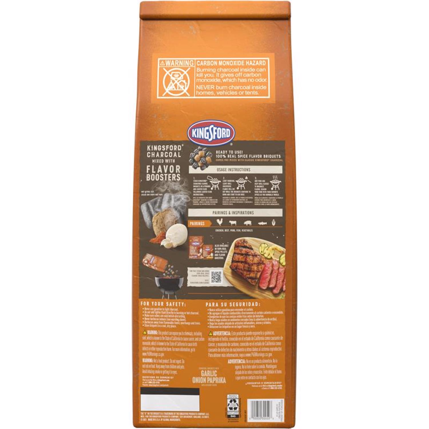 Kingsford Signature Flavors All Natural Garlic Onion Paprika Charcoal Briquettes 8 lb