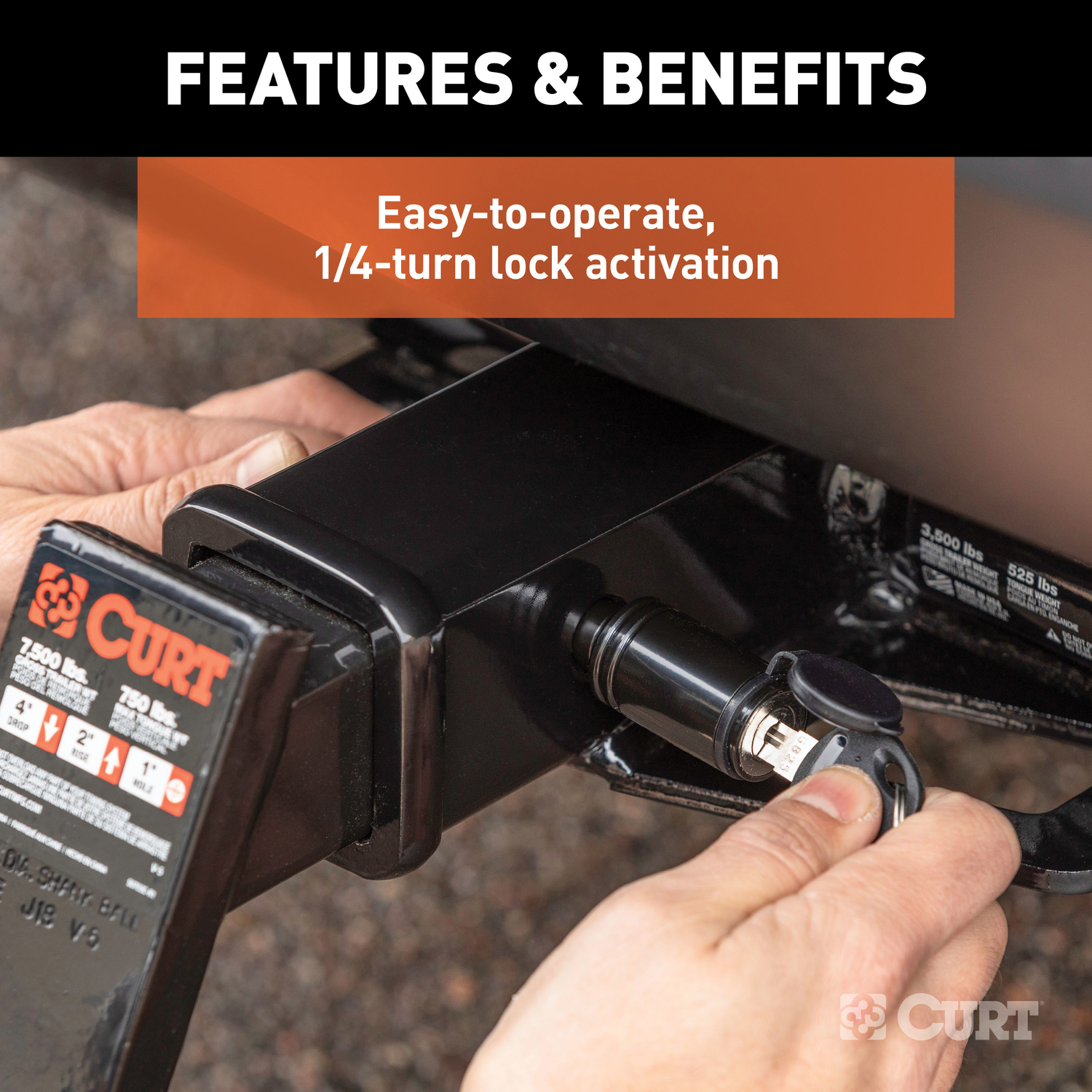 CURT Locking Hitch Pin