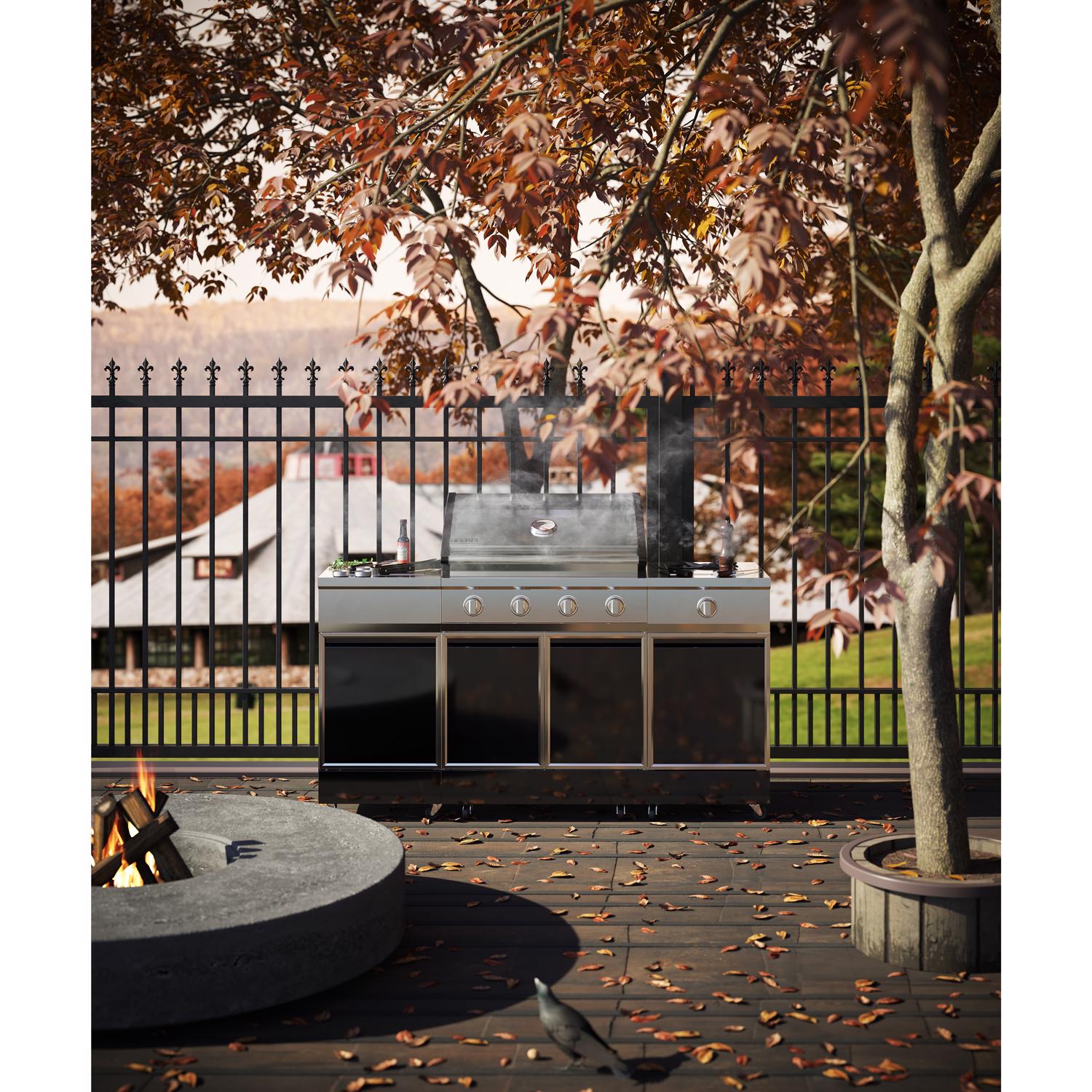 TYTUS 4 Burner Liquid Propane Grill Gray