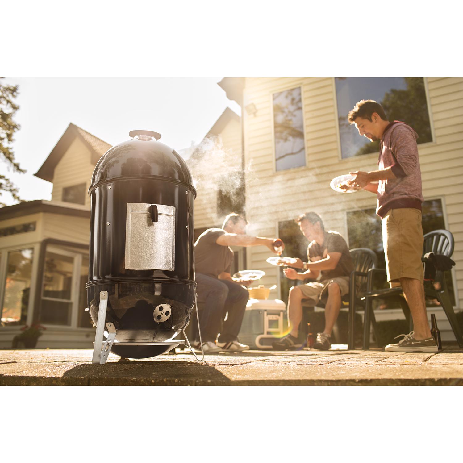 Weber Smokey Mountain Charcoal/Wood Bullet Smoker Black