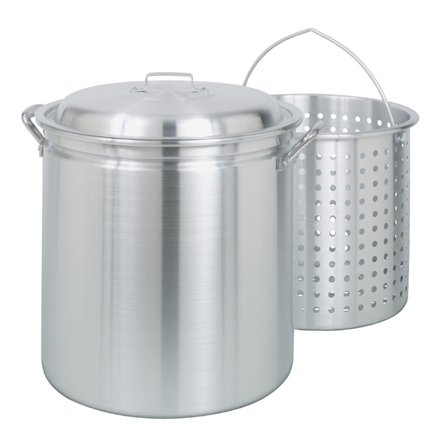 Bayou Classic Aluminum Grill Stockpot with Basket 34 qt 14 L X 13.88 in. W 1 pk