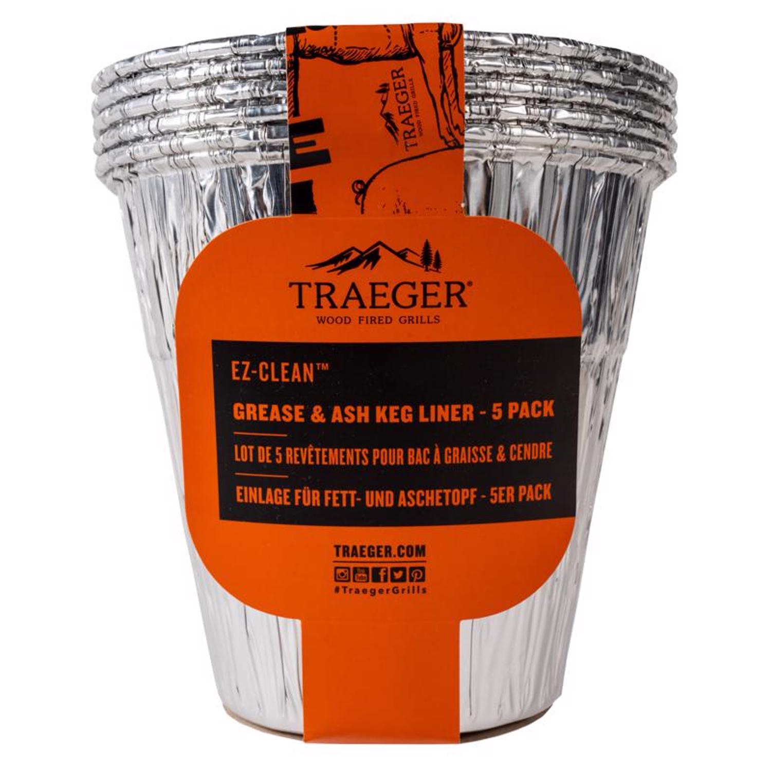 Traeger EZ-Clean Aluminum Grease & Ash Keg Liner 6.3 in. L X 6.3 in. W