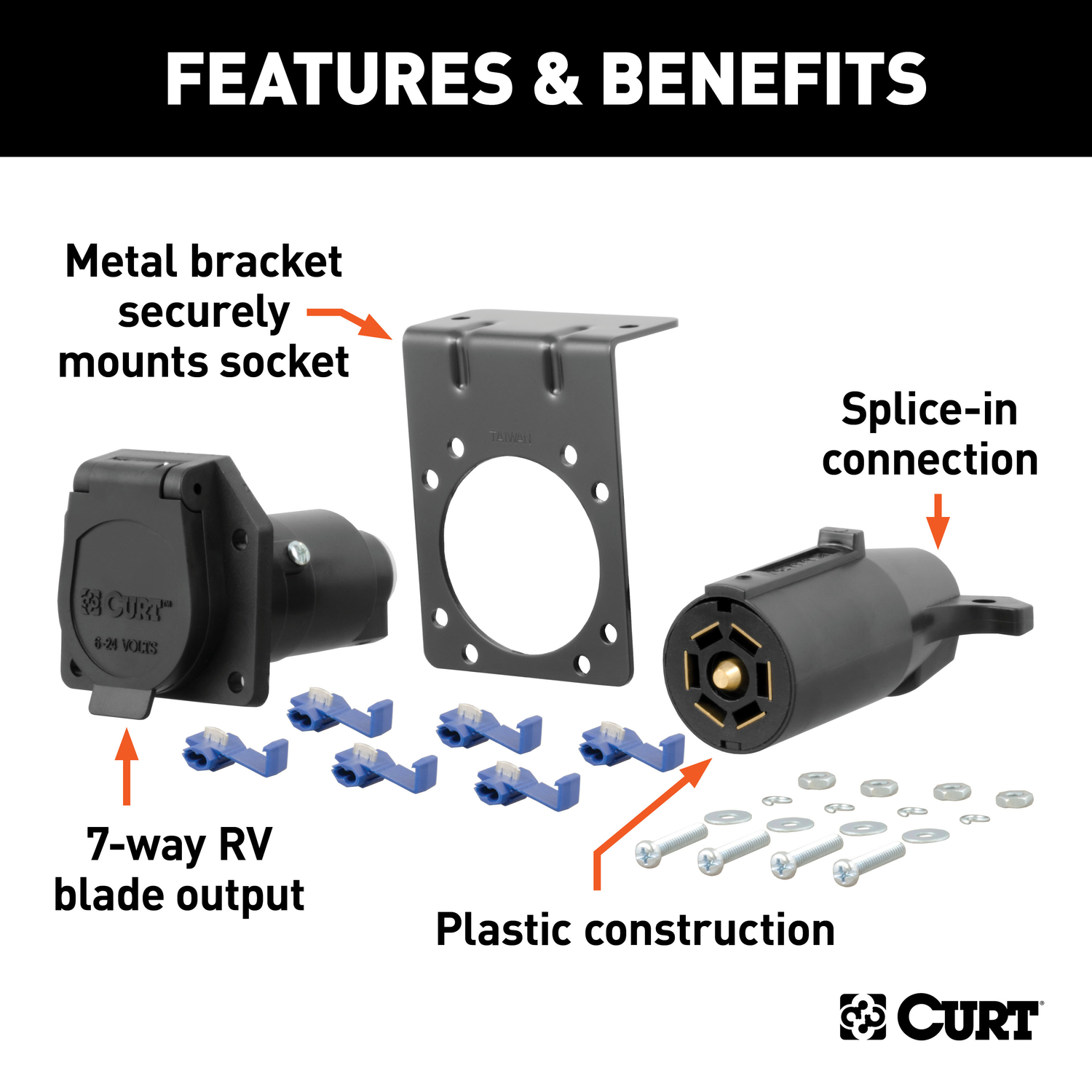 CURT 7 Way RV Blade Connector