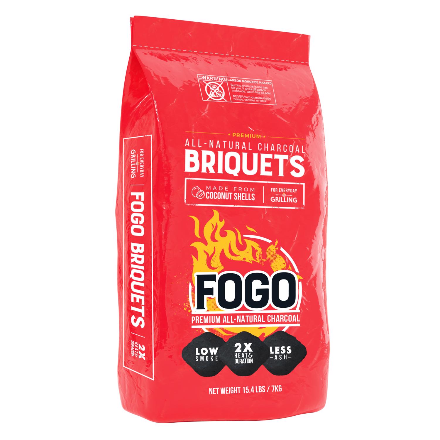 FOGO Coconut Shell Briquets All Natural Charcoal Briquettes 15.4 lb
