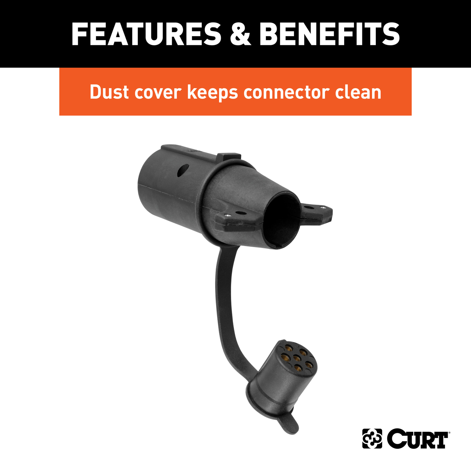 CURT 7 Blade to 6 Round Trailer Adapter 4 in.