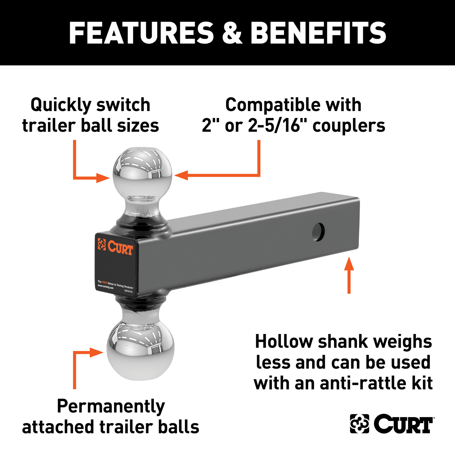 CURT Double Ball Mount