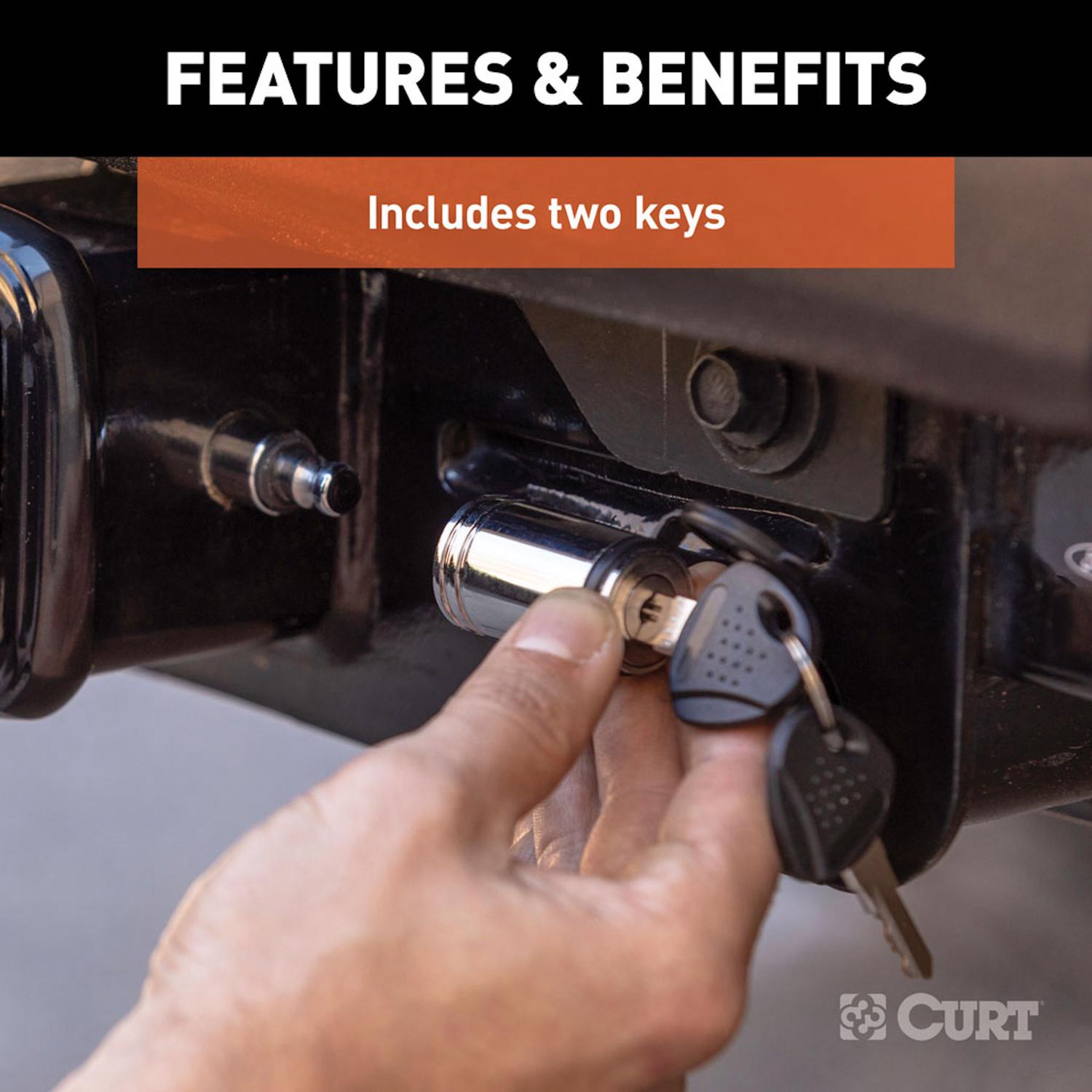 CURT 5/8D x 6-3/8L Hitch Lock