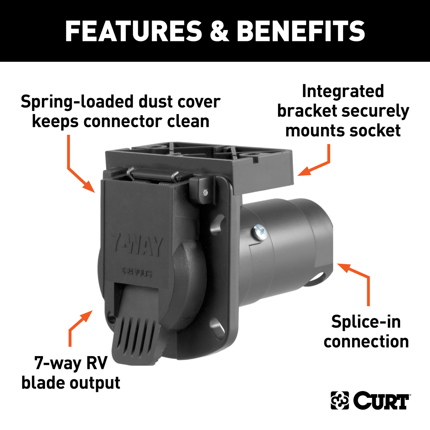 CURT 7 Way RV Blade Connector