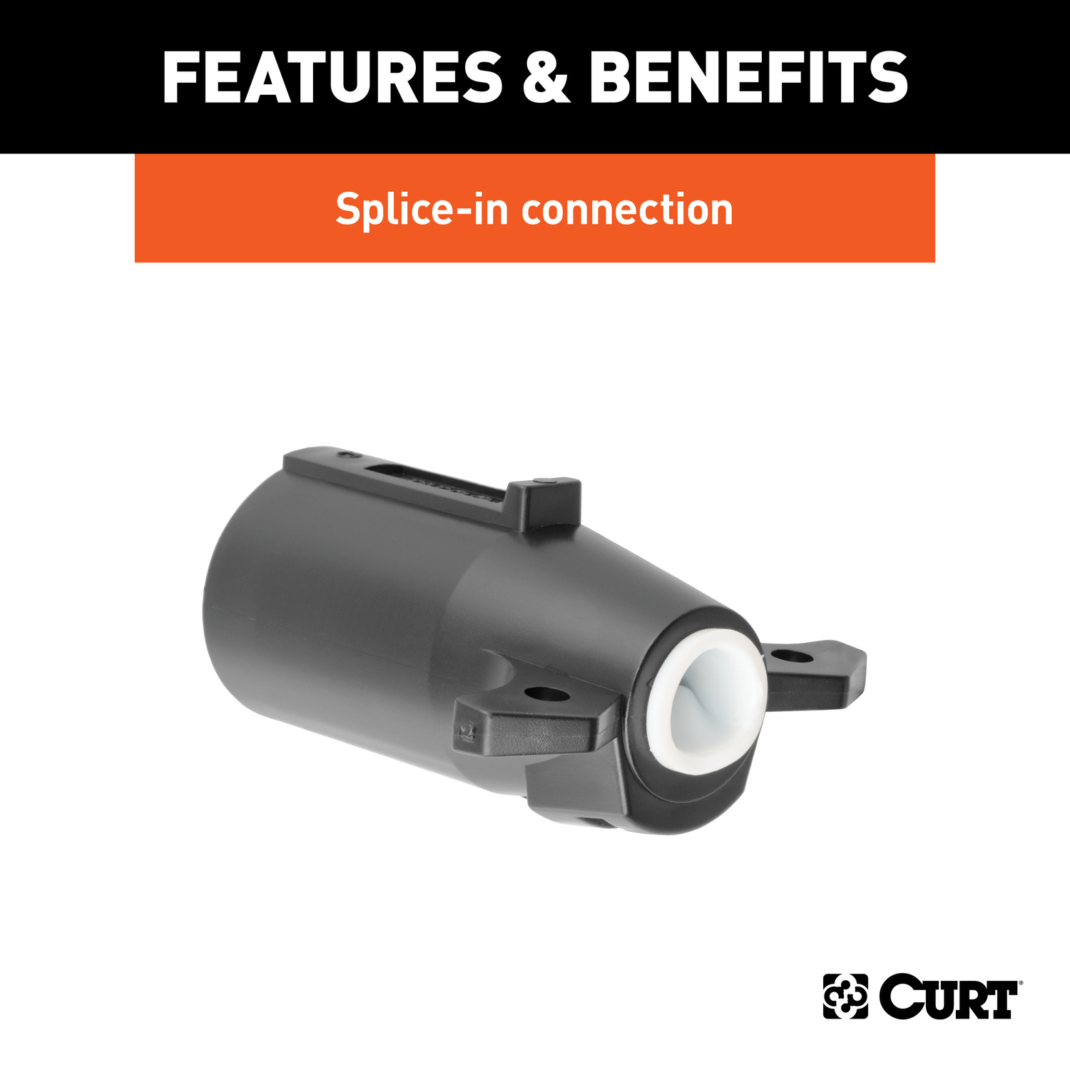 CURT 7 Way RV Blade Connector Plug 3.63 in.