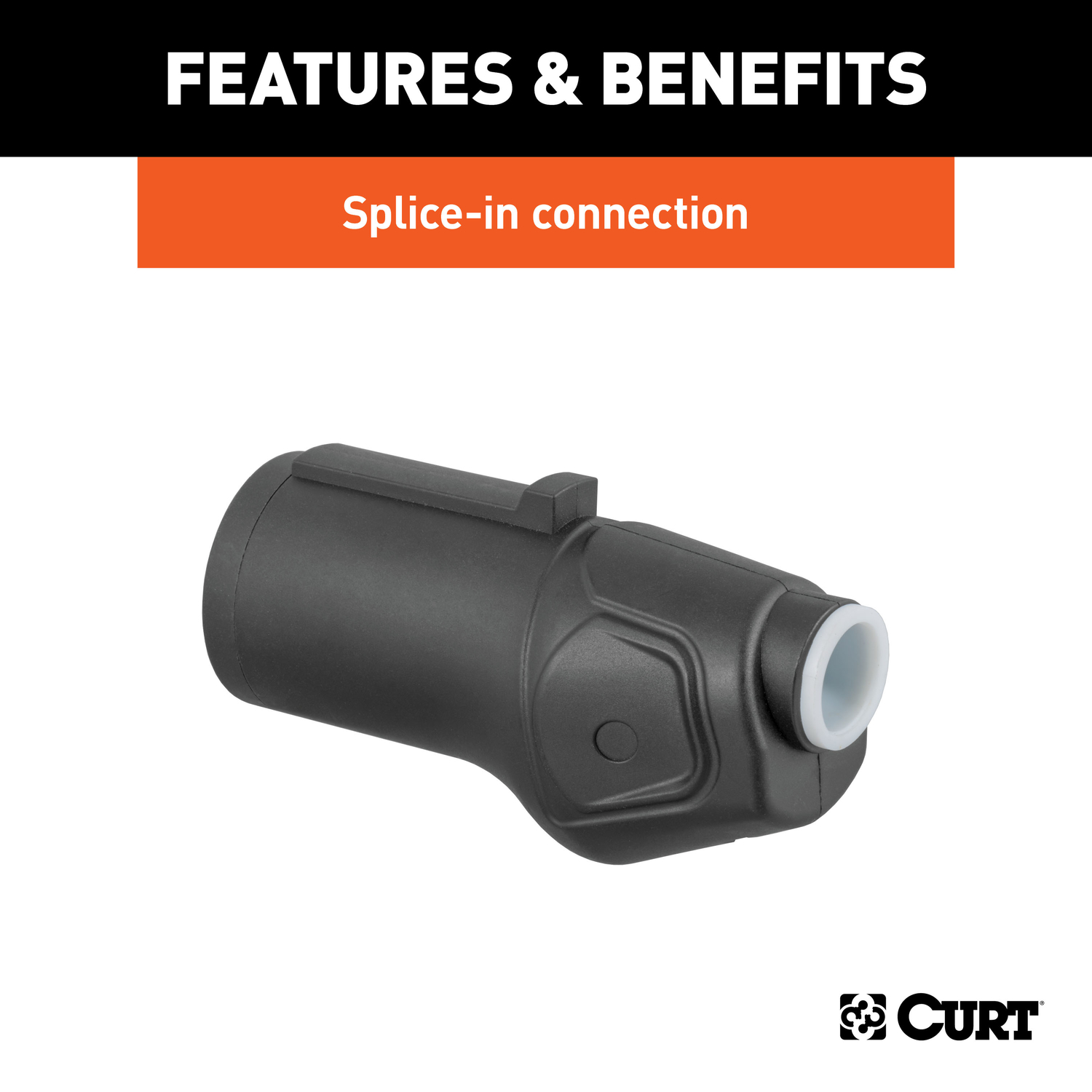 CURT 7 Way RV Blade Connector Plug 4.13 in.