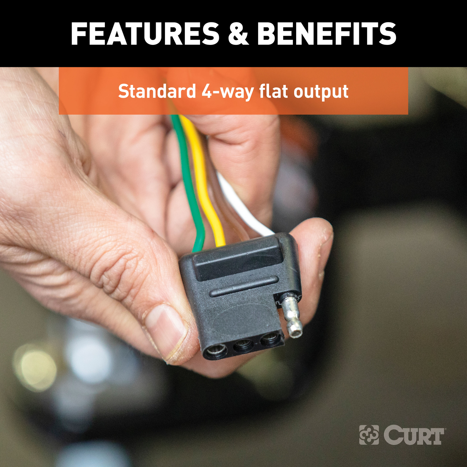 CURT 4 Flat Connector Socket 60 in.