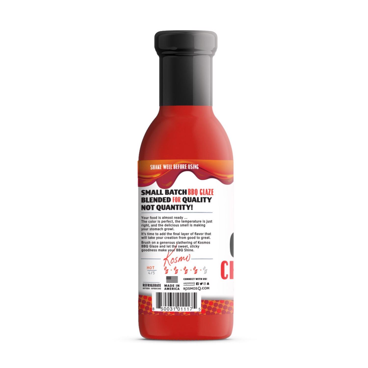 Kosmos Q BBQ Glaze Cherry Apple Habanero BBQ Sauce 16 oz